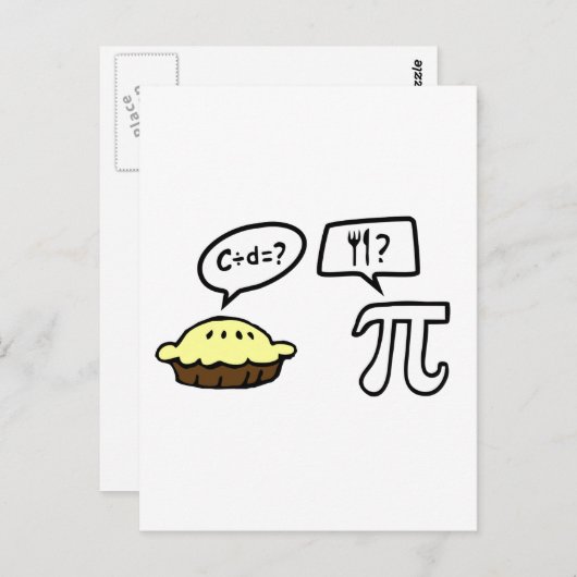 Pie & Pi Postkarte (Vorne/Hinten)