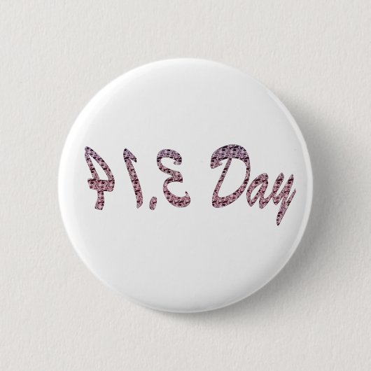 Pie Pink Pi Day Button (Vorderseite)