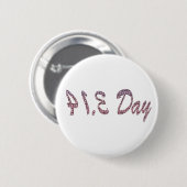 Pie Pink Pi Day Button (Vorne & Hinten)