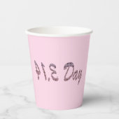 Pie Pink Pi Day Pappbecher (Vorderseite)