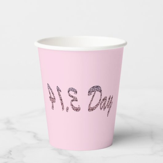 Pie Pink Pi Day Pappbecher (Vorderseite)