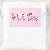 Pie Pink Pi Day Rechteckiger Aufkleber (Tasche)