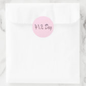 Pie Pink Pi Day Runder Aufkleber (Tasche)