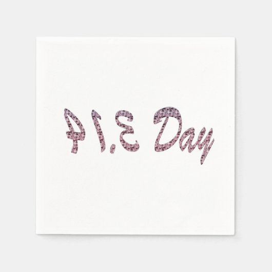 Pie Pink Pi Day Serviette (Vorderseite)