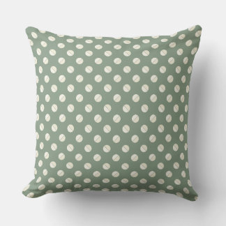 Pie Polkadot" Sage & Tonal Cream Kissen
