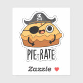 Pie-rate Funny Pirate Pie Pun Aufkleber (Blatt)
