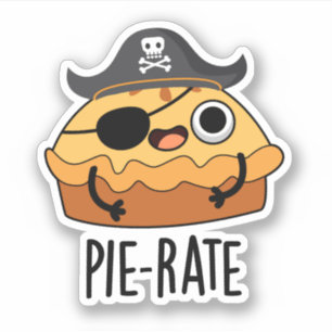 Pie-rate Funny Pirate Pie Pun Aufkleber