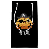 Pie-rate Funny Pirate Pie Pun Dark BG Kleine Geschenktüte (Vorderseite)