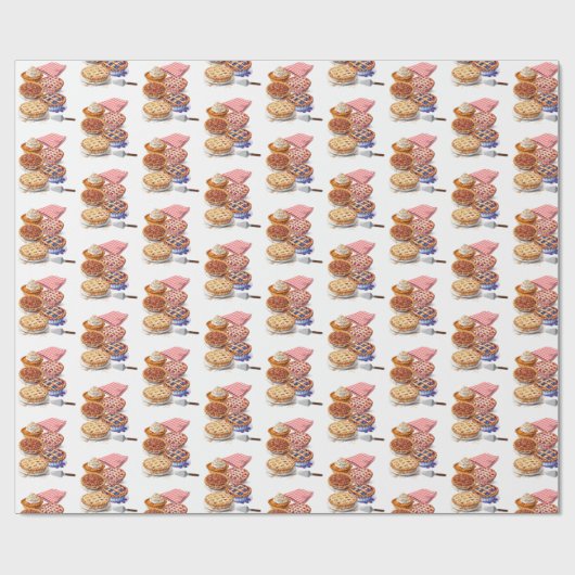 Pie Sharing Night Party Geschenkpapier (Flach)