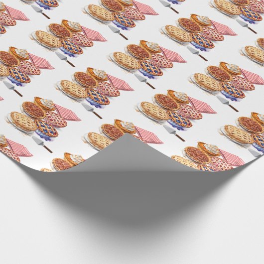 Pie Sharing Night Party Geschenkpapier (Ecke)