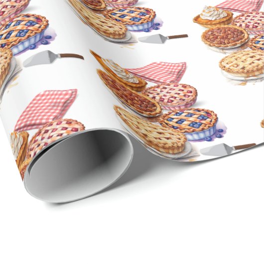 Pie Sharing Night Party Geschenkpapier (Rolleneckpunkt)