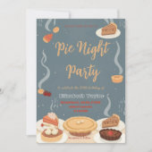 Pie Sharing Night Party Invitation – Sweet & Cozy Einladung (Vorderseite)