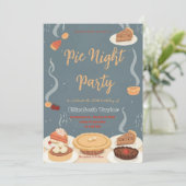 Pie Sharing Night Party Invitation – Sweet & Cozy Einladung (Stehend Vorderseite)