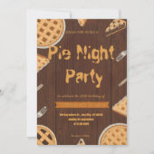 Pie Sharing Night Party Invitation – Sweet & Cozy Einladung (Vorderseite)