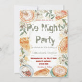 Pie Sharing Night Party Invitation – Sweet & Cozy Einladung (Vorderseite)