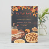 Pie Sharing Night Party Invitation – Sweet & Cozy Einladung (Stehend Vorderseite)