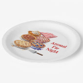 Pie Sharing Night Party Pappteller (Schrägansicht)