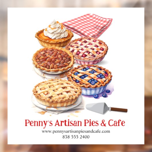 Pie Shoppe Fensteraufkleber (Blatt 2)