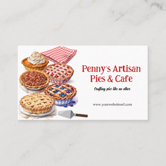 Pie Shoppe Visitenkarte (Vorderseite)