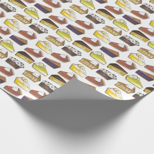 Pie Slice Apple Pumpkin Banana Key Limone Blueberr Geschenkpapier (Ecke)