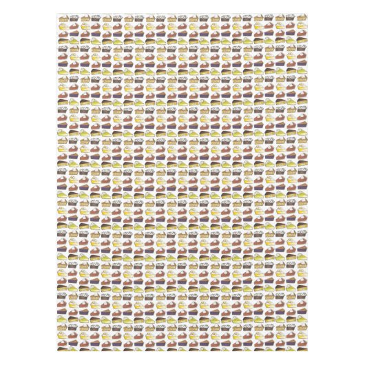 Pie Slice Apple Pumpkin Banana Key Limone Blueberr Tischdecke (Vorderseite)