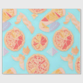 Pie Slice Pastel Personalisiertes Muster Geschenkpapier (Flach)