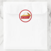 Pie Social Party Dessert Bake Sale Erdbeere Runder Aufkleber (Tasche)