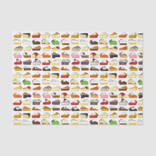 Pie Social Pi Day Slices Bake Sale Desserts Nahrun Seidenpapier (Vorderseite)