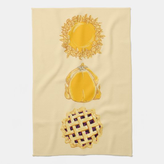 Pie Turkey Pie vertikale beige Küchentuch (Vertikal)