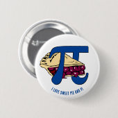 PIE UND PI Cherry Pi Day Button (Vorne & Hinten)