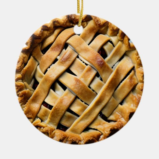 Pie wir Crust | Funny Cherry Pie Pun Keramik Ornament (Vorne)