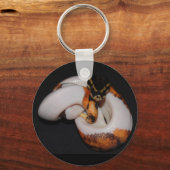 Piebald Ball Python Schlüsselanhänger (Vorderseite)