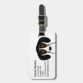 Piebald Dachshund Cute Puppy Gepäckanhänger (Vorderseite vertikal)