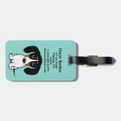 Piebald Dachshund Cute Puppy Gepäckanhänger (Rückseite horizontal)