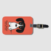 Piebald Dachshund Cute Puppy Gepäckanhänger (Vorderseite (Horizontal))