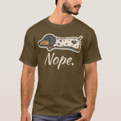 Piebald Dackel Dog Lazy Nope Dachshund Dackel T-Shirt (Vorderseite)