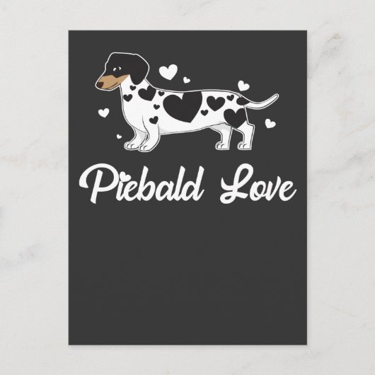 Piebald Dackel Dog Owner Gift Postkarte (Vorderseite)