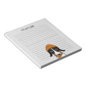 Piebald Dackel Niedlich Hipster Dog Lined Notizblock (angewinkelt)