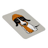 Piebald Dackel Niedlich Hipster Dog Magnet (Rechte Seite)