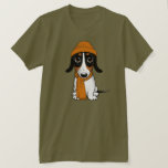 Piebald Dackel Niedlich Hipster Hund T - Shirt<br><div class="desc">Niedliches Cartoon Hund Shirt. Schwarz-Bein Piebalds Dackel. Ein tolles Geschenk für Dackel-Liebhaber!</div>