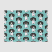 Piebald Dackel Niedlich Hund Gemustert Seidenpapier (Vorderseite)