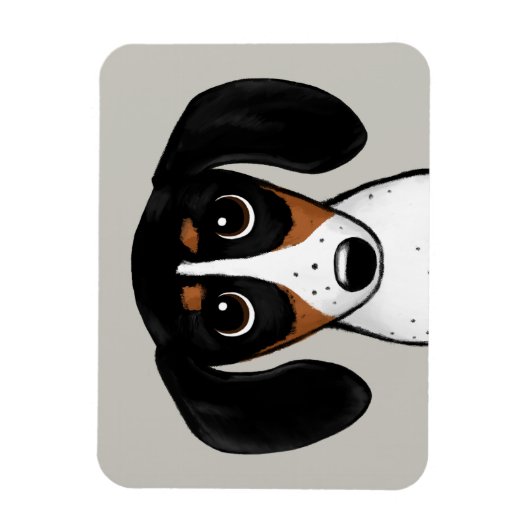 Piebald Dackel Niedlich Puppy Dog Magnet (Vertikal)