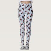 Piebald Dackel Niedlich Weihnachtsfeiertag Leggings (Vorderseite)