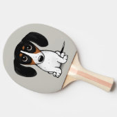 Piebald Dackel | Niedlicher Cartoon Dog Tischtennis Schläger (Seitenansicht)