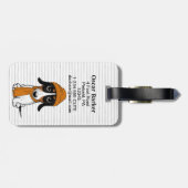 Piebald Dackel Niedlicher Hipster Gepäckträger Tag Gepäckanhänger (Rückseite horizontal)