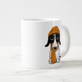 Piebald Dackel | Niedlicher Hipster Hund Jumbo-Tasse (Vorderseite Rechts)