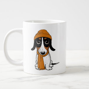 Piebald Dackel Niedlicher Hipster Hund Jumbo-Tasse