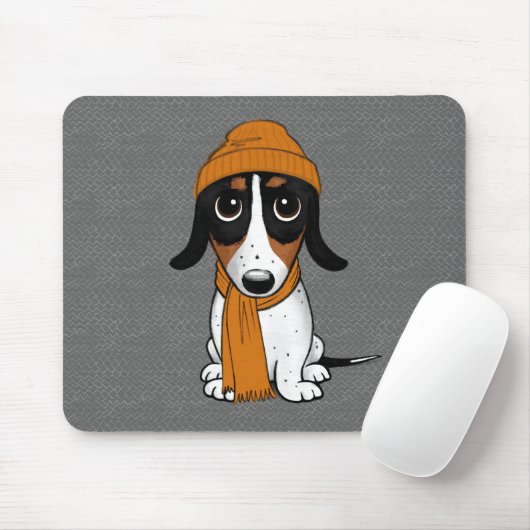 Piebald Dackel | Niedlicher Hipster Hund Mousepad (Mit Mouse)