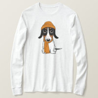 Piebald Dackel Niedlicher Hipster Hund