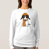 Piebald Dackel Niedlicher Hipster Hund T-Shirt (Vorderseite)
